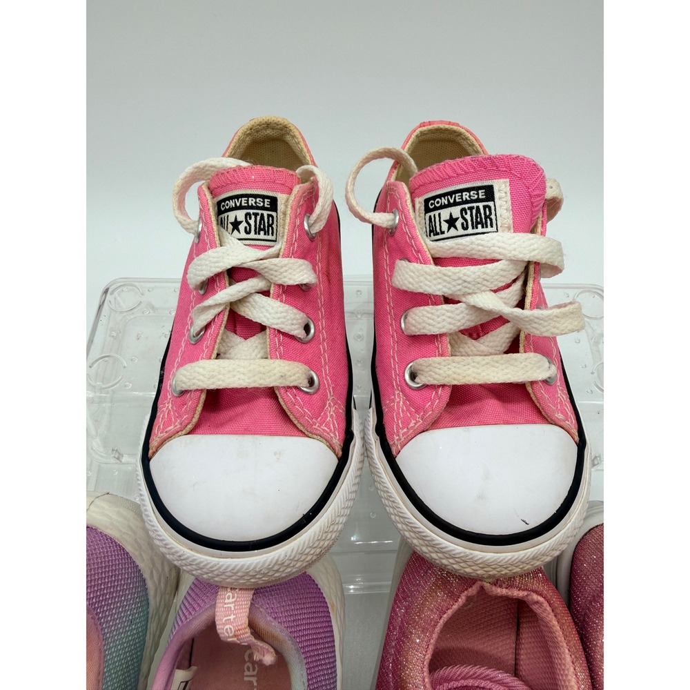 Toddler Girl Shoes Lot Size 6 Nike Converse Sneakers Sandals Pink Purple